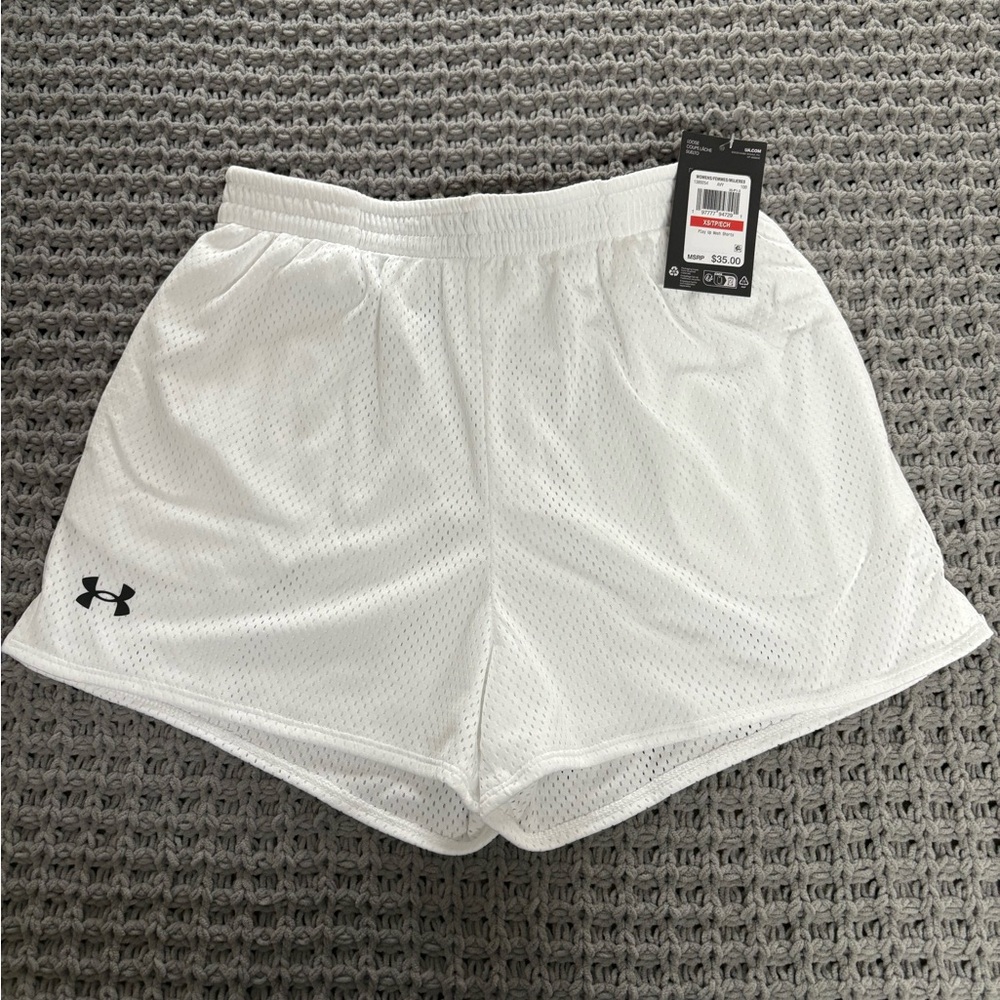 Under Armour Women's Mesh Athletic Shorts - White